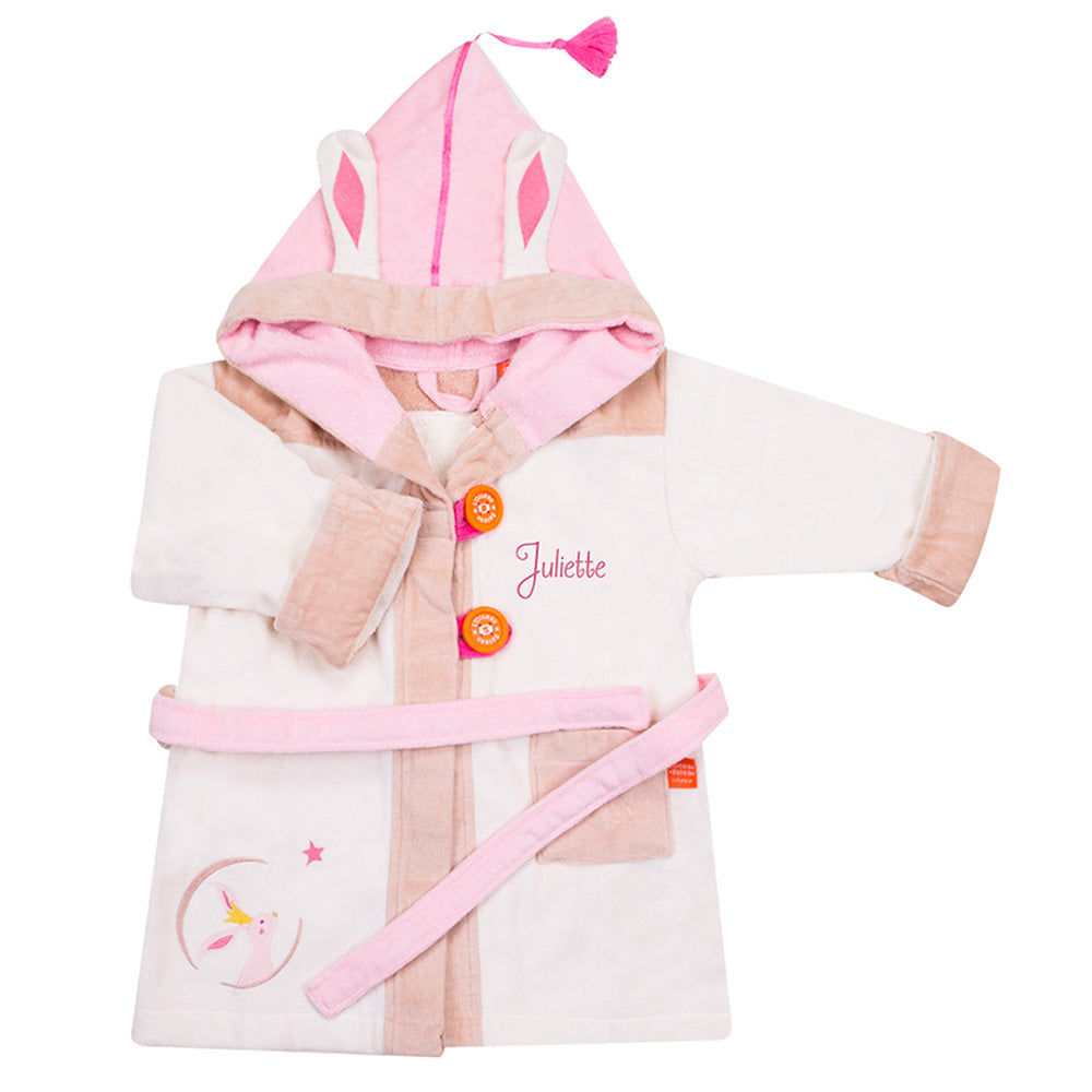 Peignoir personnalisé enfant 2/4 ans Lapin – L'Oiseau Bateau