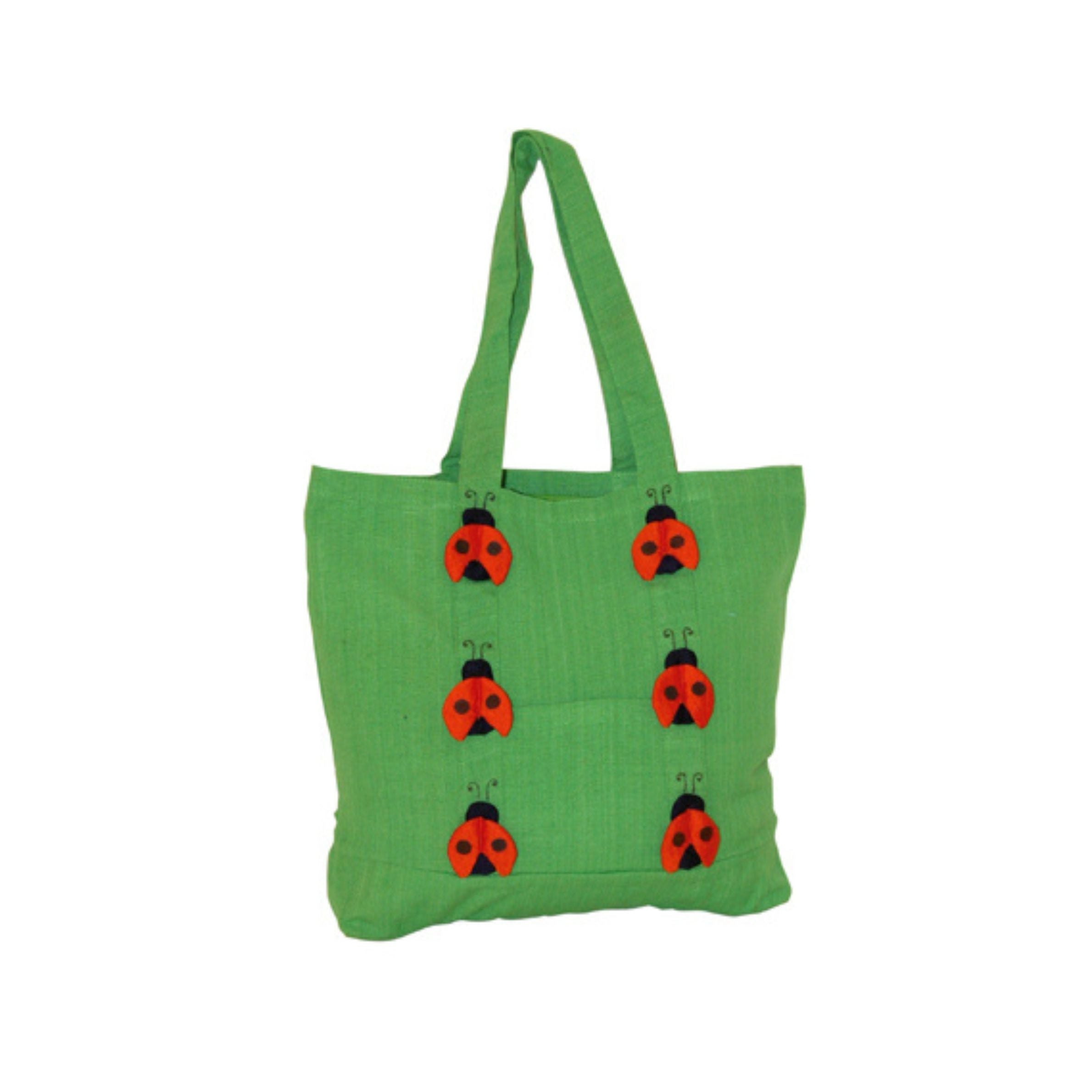 Sac Cabas - Coccinelle vert