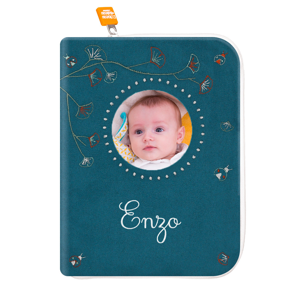Protège carnet de santé personnalisé bébé avec photo personnalisée – Turquoise