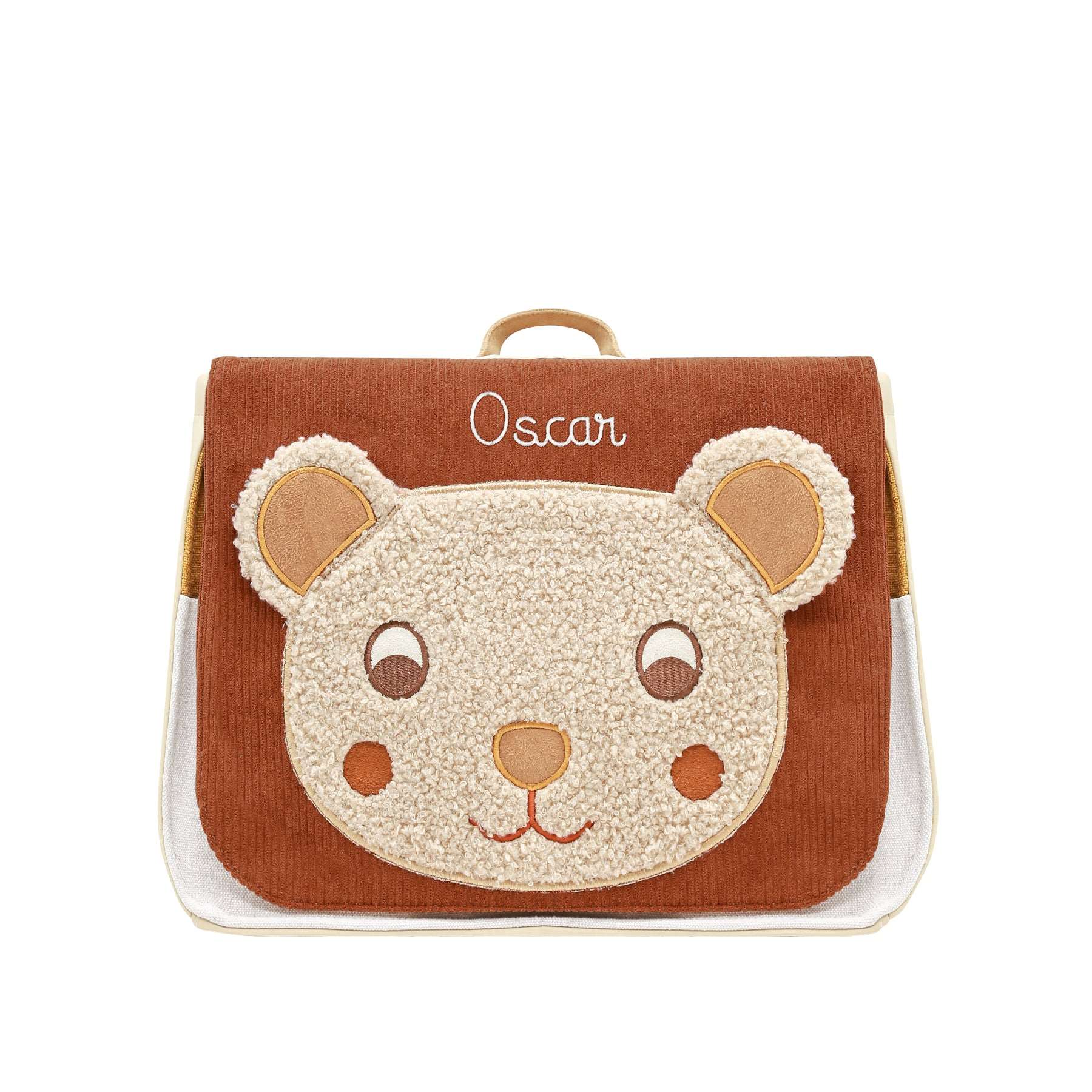 idee cartable maternelle, cartable personnalise, cartable personnalisable, cartable avec prenom, cadeau premiere rentree, rentree maternelle, theme ours, coton 100% oeko-tex, creation française, design français, marque française, l’oiseau bateau.
