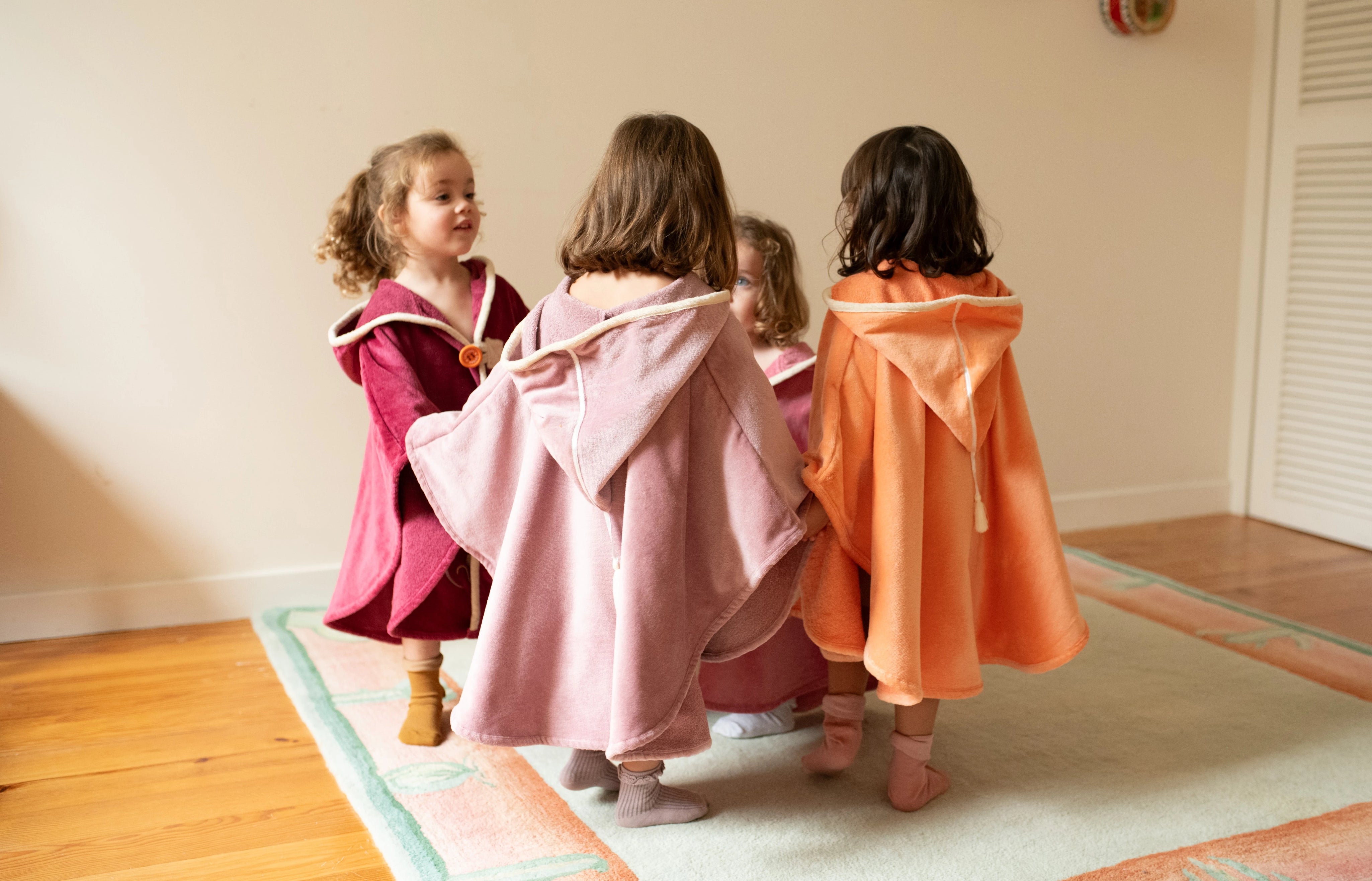 Cape de Bain personnalisée - Souris framboise