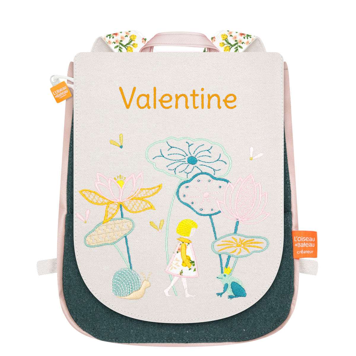 Sac à dos personnalisé enfant Fille et grenouille – L'Oiseau Bateau