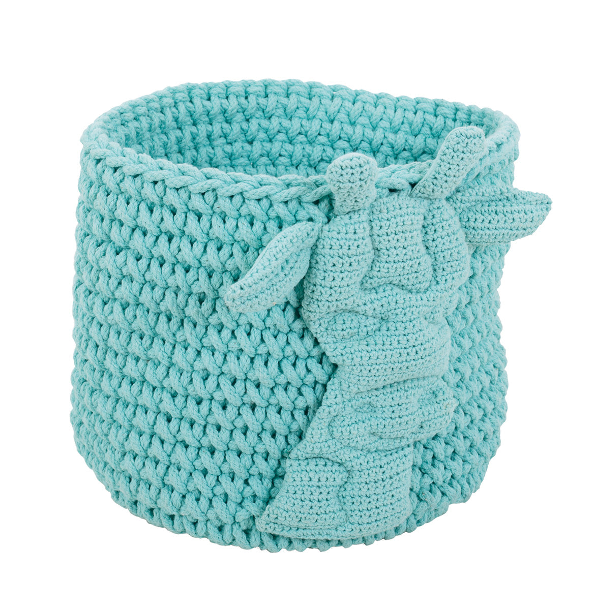 idee paniere enfant, paniere de rangement, rangement chambre d'enfant, paniere tressee, theme girafe, paniere bleue, design français, creation française