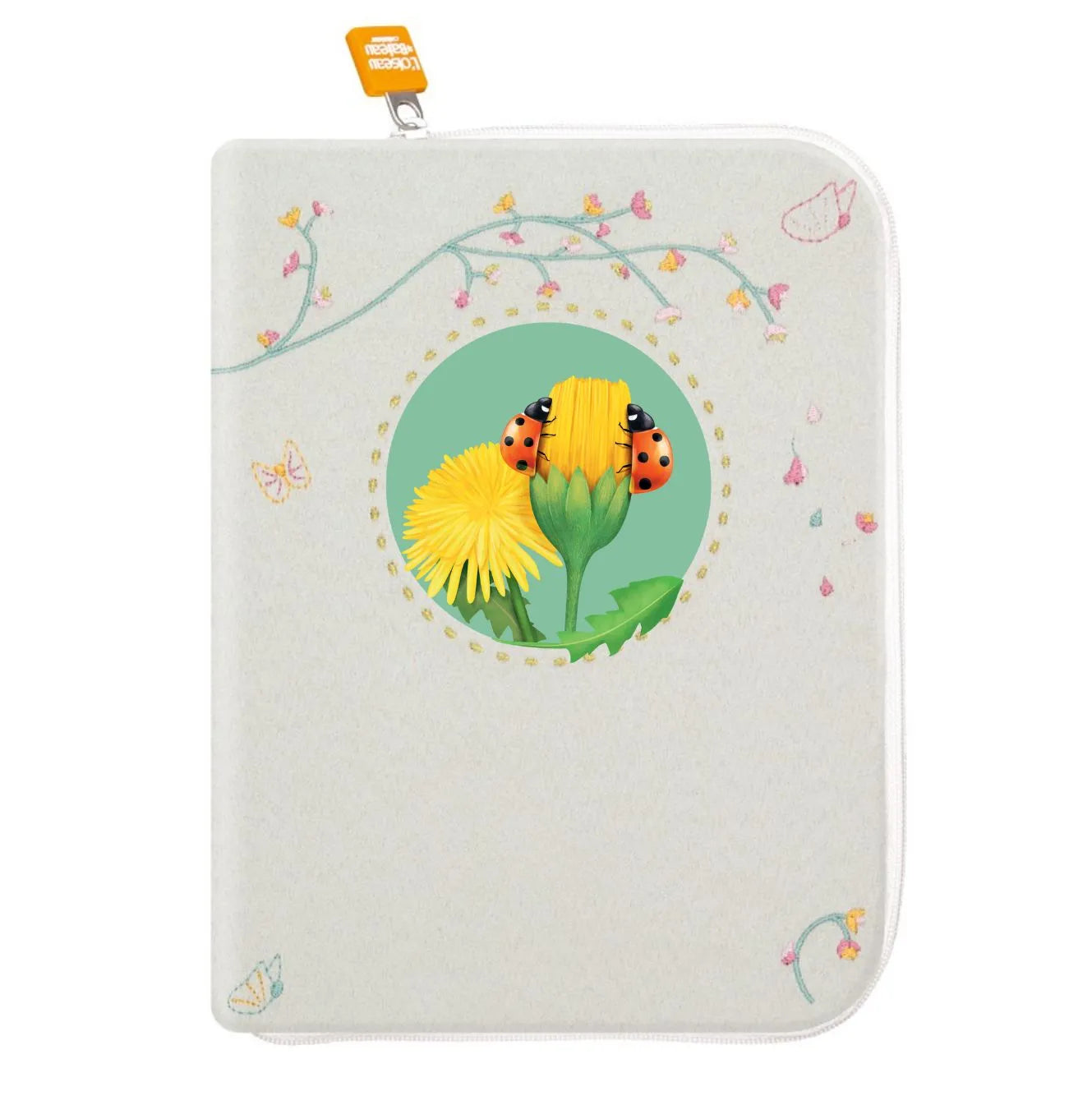 Protège carnet de santé personnalisé bébé – Coccinelle et pissenlit
