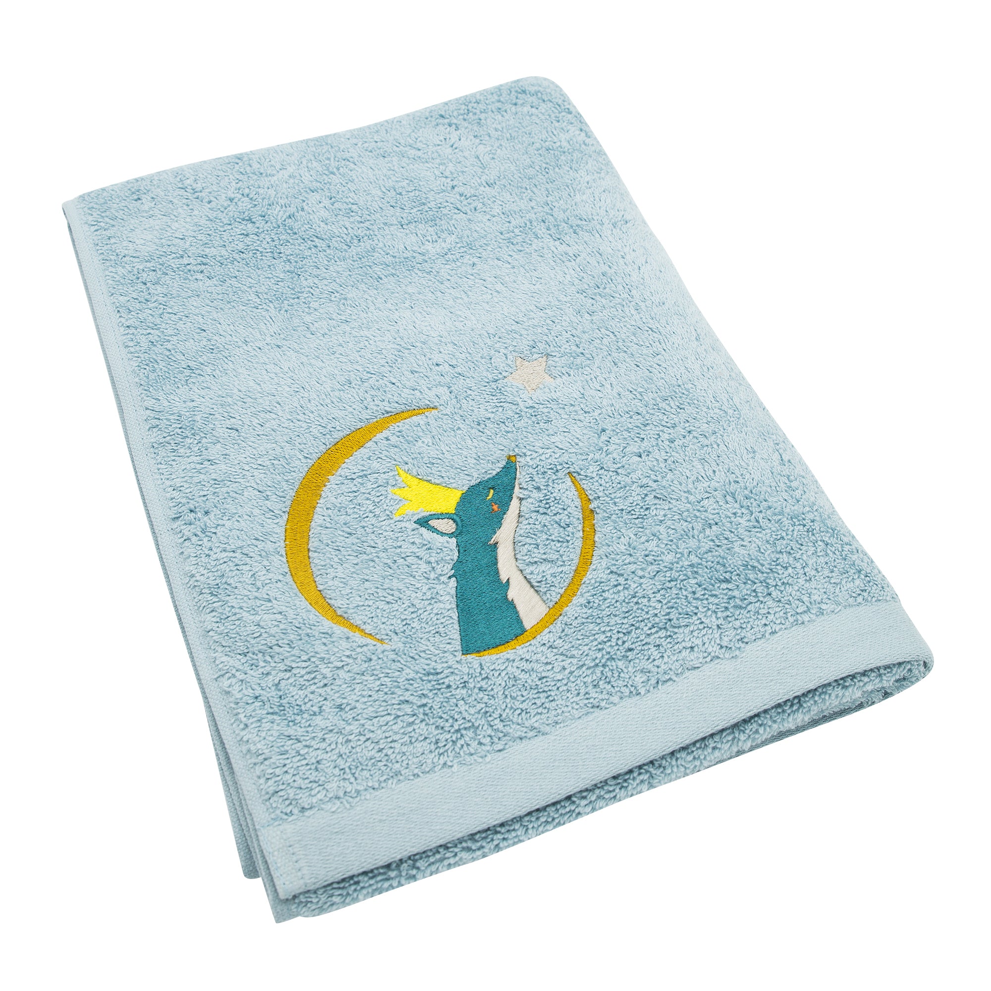 Serviette personnalisée bébé et enfant - Renard Bleu