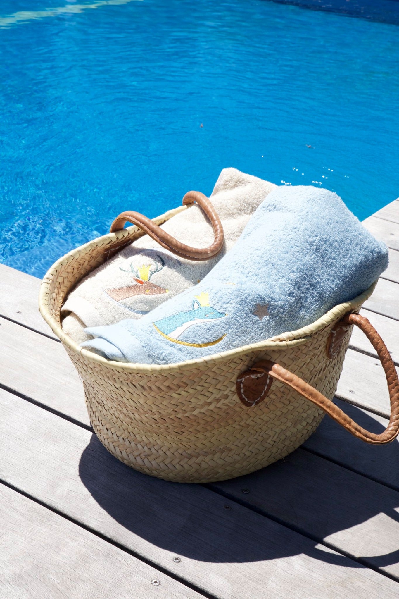 Serviette personnalisée bébé et enfant - Renard Bleu