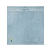 serviette enfant, serviette enfant personnalisee, serviette bebe, serviette bebe personnalise, cadeau de naissance, serviette personnalise, serviette 70 x 140, serviette 50 x 100, 100% coton oeko-tex, serviette absorbante enfant, design français, creation française, marque française, l'oiseau bateau, bleu, renard
