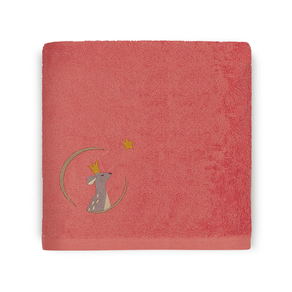 Serviette personnalisée bébé et enfant - Faon Fraise