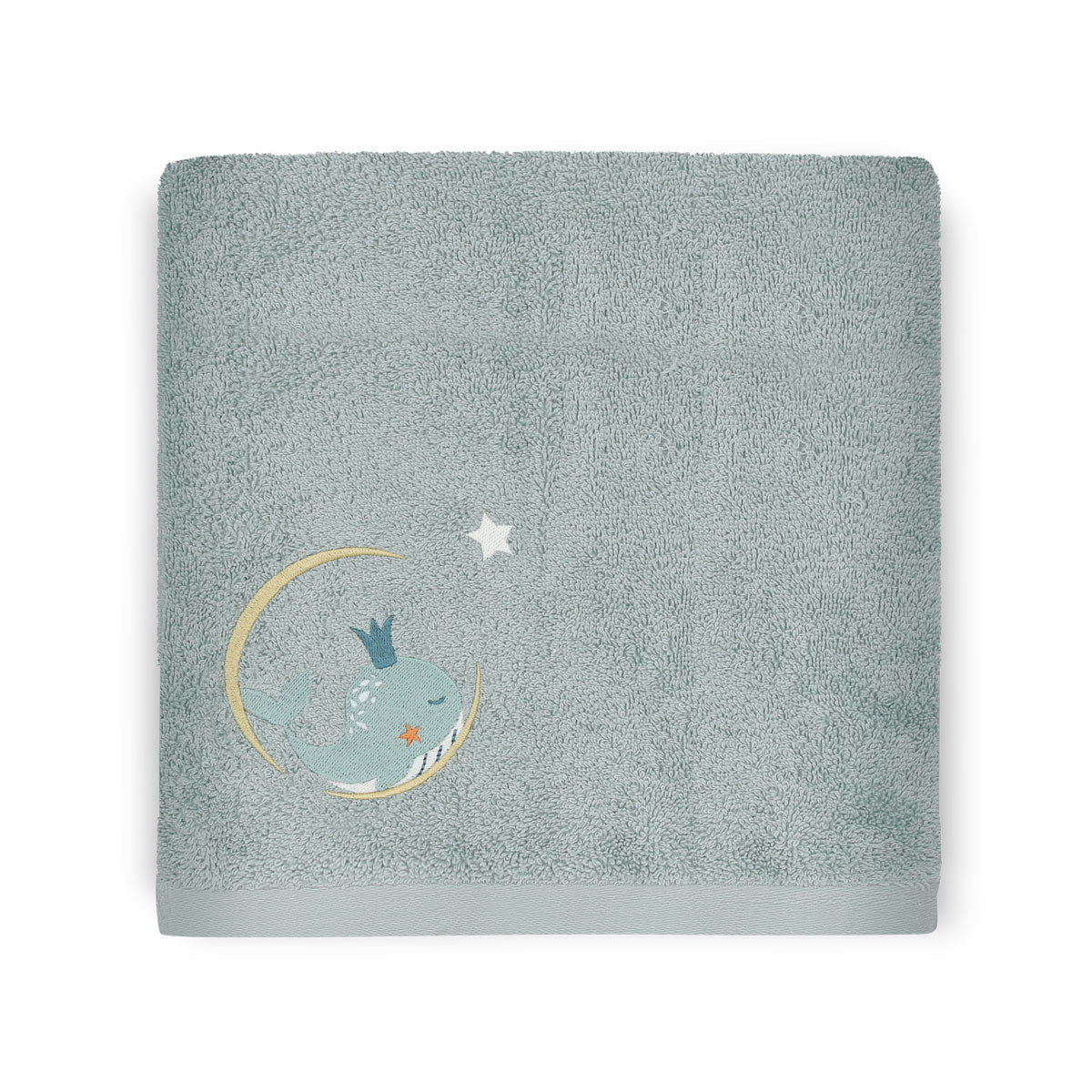 Serviette personnalisée bébé et enfant - Baleine Lagon
