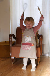 tablier cuisine personnalisé enfant, tablier enfant, tablier de cuisine, tablier personnalisé, tablier de cuisine enfant, tablier de cuisine enfant brodé, tablier fabrication française, tablier de cuisine brodé, tablier cuisine enfant lapin, l'oiseau bateau