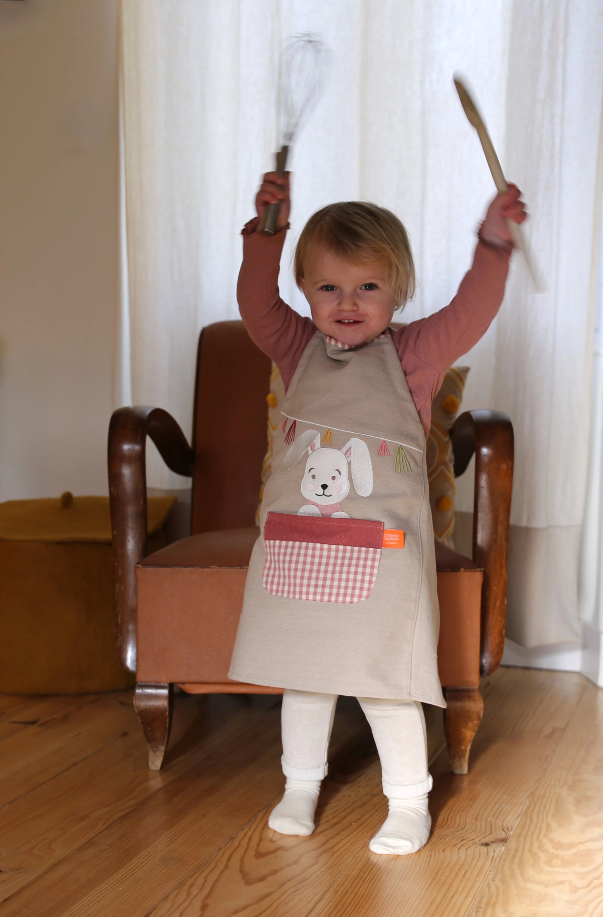 tablier cuisine personnalisé enfant, tablier enfant, tablier de cuisine, tablier personnalisé, tablier de cuisine enfant, tablier de cuisine enfant brodé, tablier fabrication française, tablier de cuisine brodé, tablier cuisine enfant lapin, l'oiseau bateau