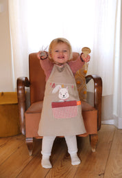 tablier cuisine personnalisé enfant, tablier enfant, tablier de cuisine, tablier personnalisé, tablier de cuisine enfant, tablier de cuisine enfant brodé, tablier fabrication française, tablier de cuisine brodé, tablier cuisine enfant lapin, l'oiseau bateau