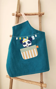 tablier cuisine personnalisé enfant, tablier enfant, tablier de cuisine, tablier personnalisé, tablier de cuisine enfant, tablier de cuisine enfant brodé, tablier fabrication française, tablier de cuisine brodé, tablier cuisine enfant panda, l'oiseau bateau
