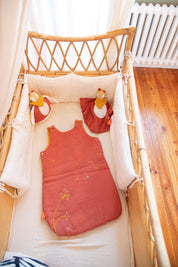 idée gigoteuse bebe, gigoteuse personnalisee, gigoteuse gaze de coton, tog 2, cadeau de naissance, design française, marque française, cadeau de naissance personnalise, cadeau personnalise, broderie française, l’oiseau bateau.
