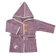 Peignoir personnalisé enfant - Licorne Parme
