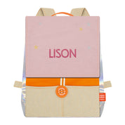 Sac à dos personnalisé enfant Astro - Orange et Poudre