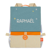 Sac à dos personnalisé pour enfant Astro - Orange et Océan