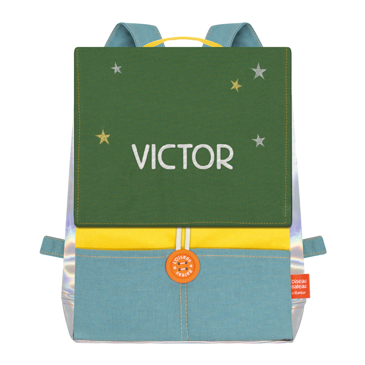 Sac à dos personnalisé enfant Astro - Moutarde et Mousse