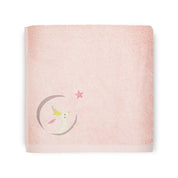 serviette enfant, serviette enfant personnalisee, serviette bebe, serviette bebe personnalise, cadeau de naissance, serviette personnalise, serviette 70 x 140, serviette 50 x 100, 100% coton oeko-tex, serviette absorbante enfant, design français, creation française, marque française, l'oiseau bateau, rose, lapin
