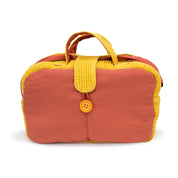 idee sac a langer bebe, sac a langer pratique, sac a langer gaze de coton, couleur brique, coton 100% oeko-tex, creation française, design français, marque française, l’oiseau bateau.