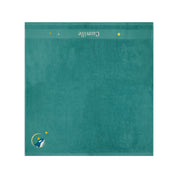 Carre de bain bebe, carre de bain personnalise bebe, carre de bain personnalise, serviette plage bebe, serviette plage personnalisee, serviette bebe evolutive, serviette evolutive, cadeau de naissance, serviette personnalisee, 100% coton oeko-tex, serviette absorbante enfant, design français, creation française, marque française, l'oiseau bateau, bleu, orque