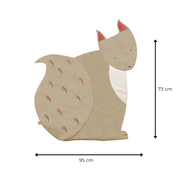 idee tapis d’éveil bebe, tapis en tissu, tapis ecureuil noisette, coton 100% Oeko-tex, idee cadeau de naissance, decoration chambre bebe, decoration chambre enfant, design français, creation française, marque française, l’oiseau bateau.