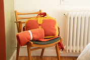 idee sac a langer bebe, sac a langer pratique, sac a langer gaze de coton, couleur brique, coton 100% oeko-tex, creation française, design français, marque française, l’oiseau bateau.