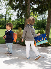 idee cartable maternelle, cartable enfant personnalise, cartable personnalisable, cartable avec prenom, cadeau premiere rentree, rentree maternelle, theme chien, coton 100% oeko-tex, creation française, design français, marque française, l’oiseau bateau. 