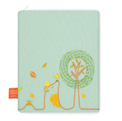 idee protege carnet de sante bebe, protege carnet de sante personnalise, theme ours, couleur vert d'eau, tissus 100% coton oeko tex, cadeau de naissance personnalisé, cadeau de naissance original, design français, marque française, l'oiseau bateau.