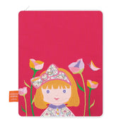 idee portege carnet de sante bebe, protege carnet de sante personnalise, theme alice au payx des merveilles, couleur rose, tissus 100% coton oeko tex, cadeau de naissance personnalisé, cadeau de naissance original, design français, marque française, l'oiseau bateau.