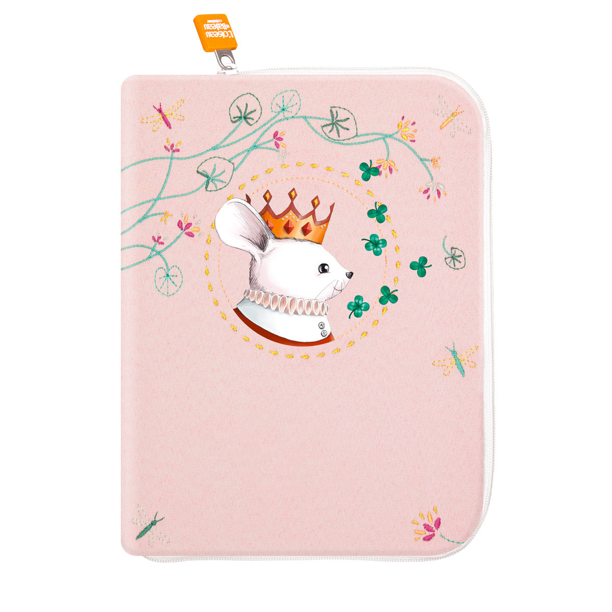 idee protege carnet de sante bebe, protege carnet de sante personnalise, theme souris, couleur rose poudre, tissus 100% coton oeko tex, cadeau de naissance personnalisé, cadeau de naissance original, design français, marque française, l'oiseau bateau.