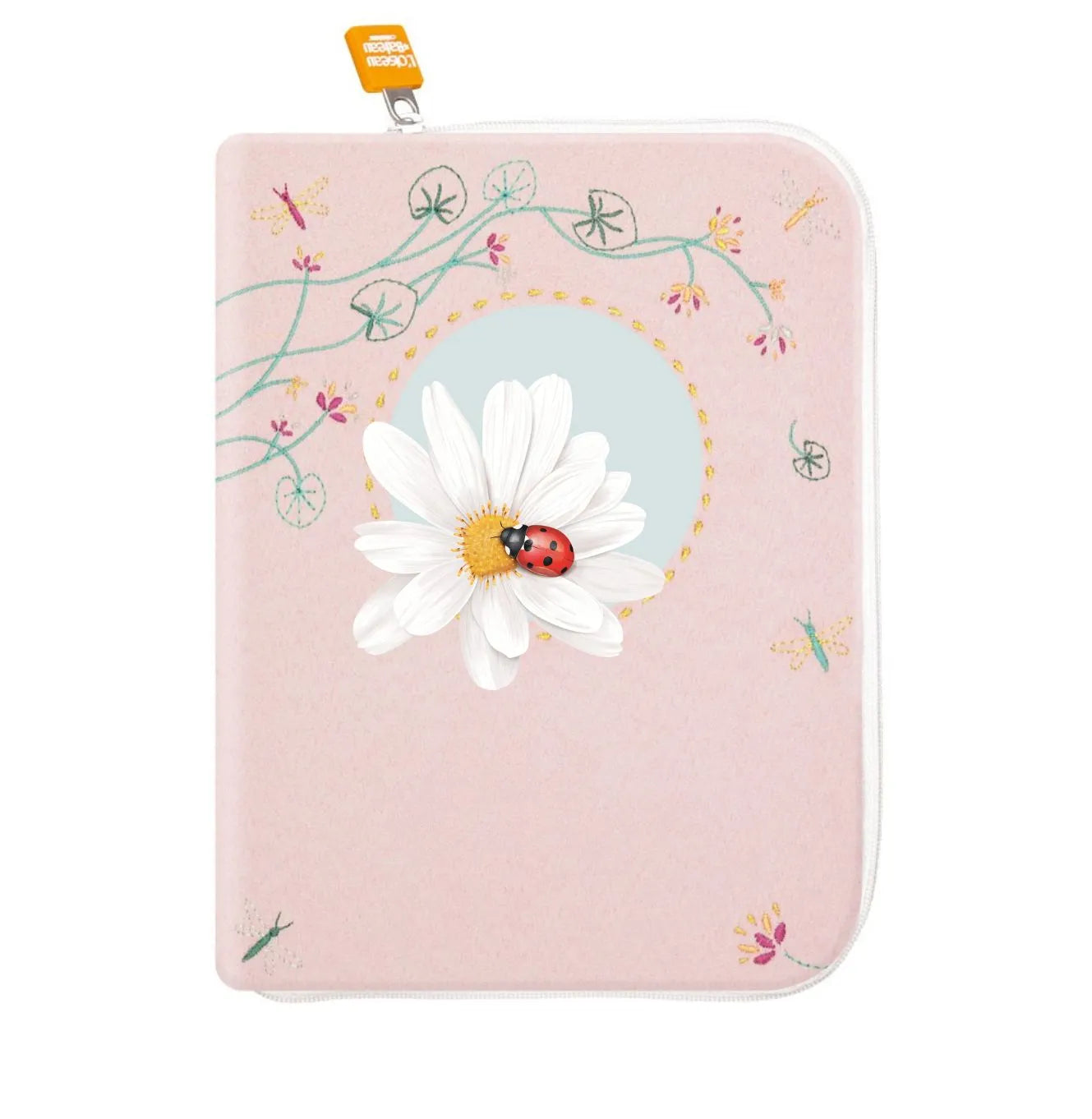 idee protege carnet de sante bebe, protege carnet de sante personnalise, theme daim, couleur jaune, tissus 100% coton oeko tex, cadeau de naissance personnalisé, cadeau de naissance original, design français, marque française, l'oiseau bateau, cadeau de noël bébé, cadeau de noël personnalisé