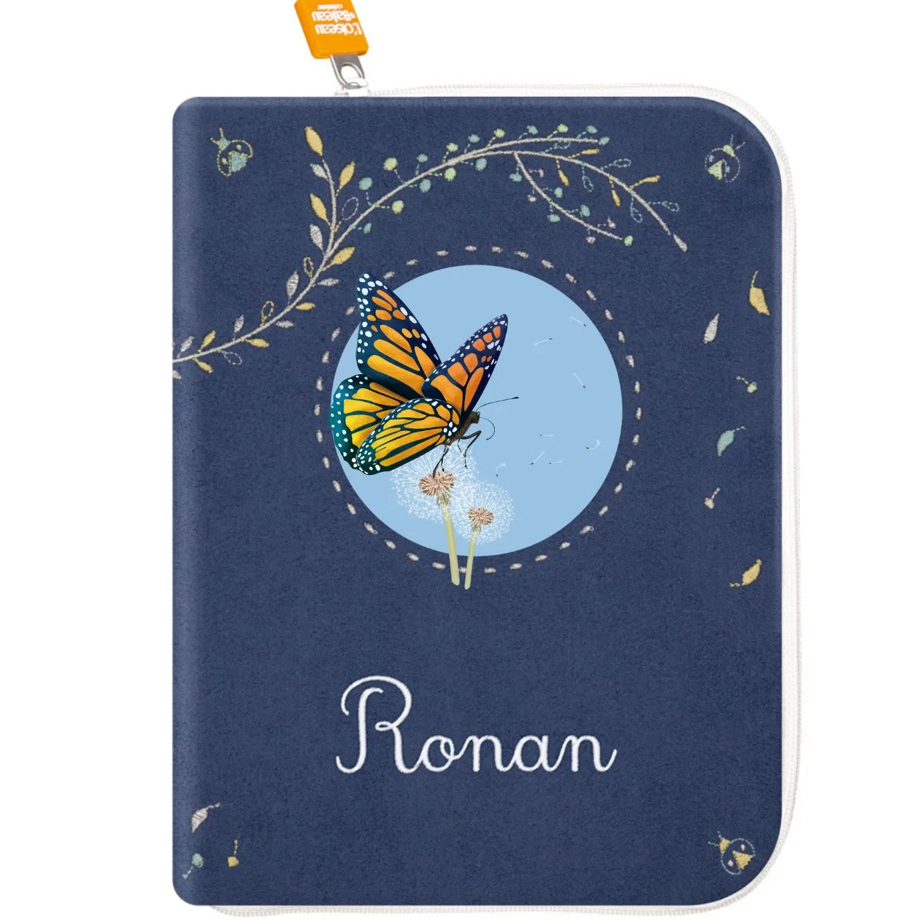 idee protege carnet de sante bebe, protege carnet de sante personnalise, theme daim, couleur jaune, tissus 100% coton oeko tex, cadeau de naissance personnalisé, cadeau de naissance original, design français, marque française, l'oiseau bateau, cadeau de noël bébé, cadeau de noël personnalisé