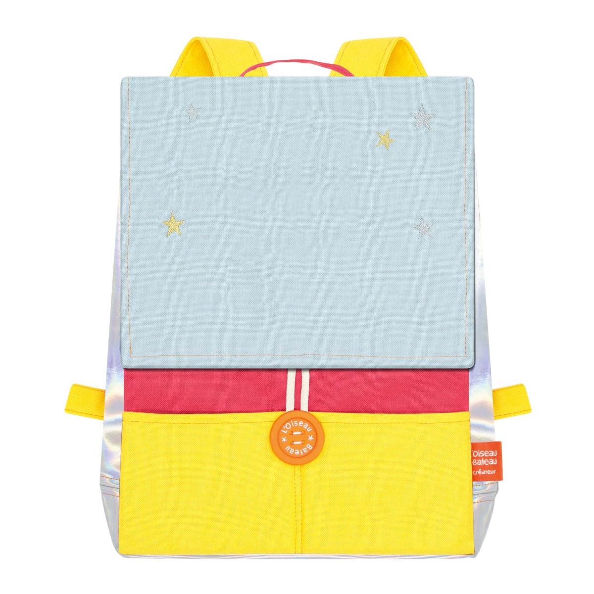 Personalized Astro children's backpack - Grenadine and Sky