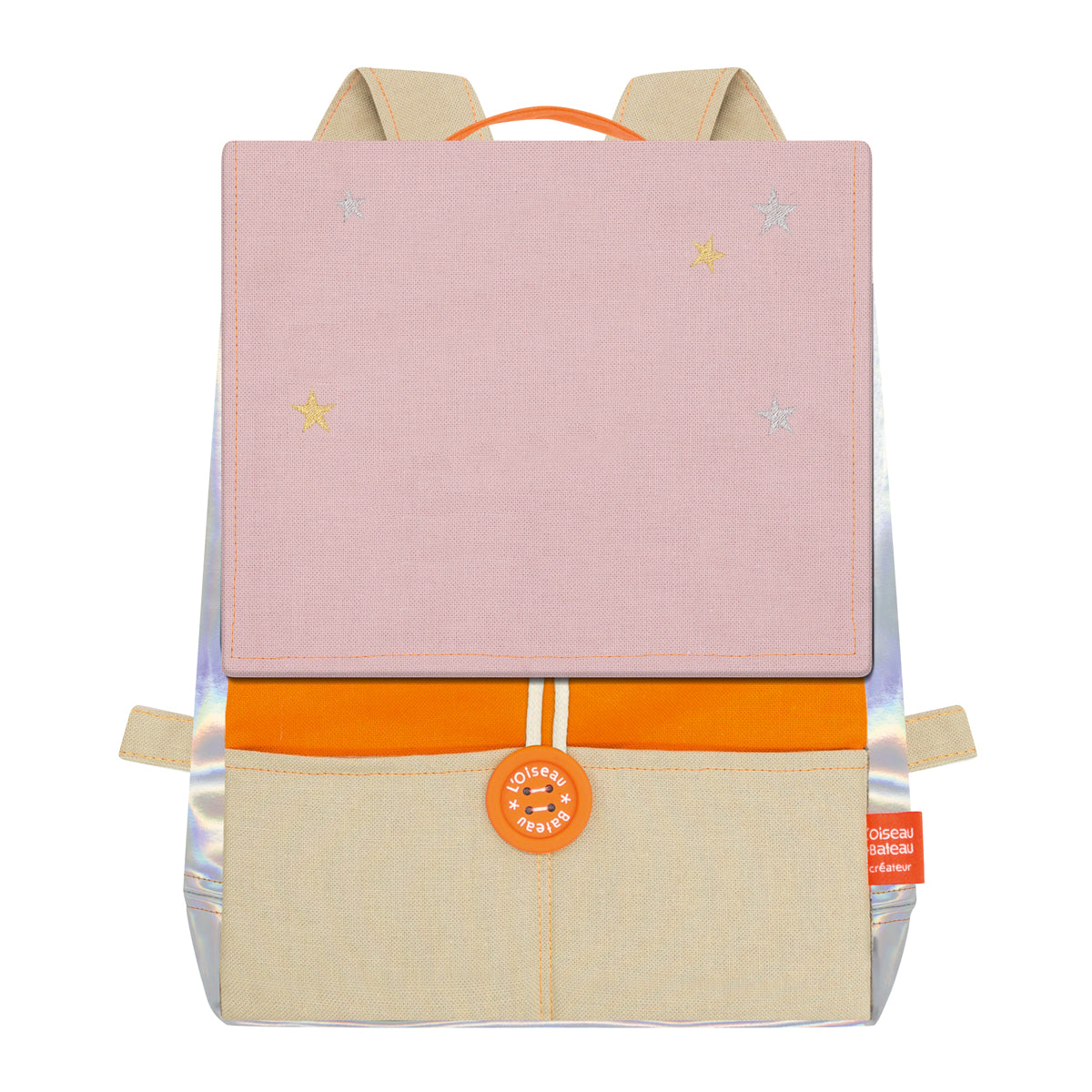 Personalized Astro children's backpack - Orange and Powder