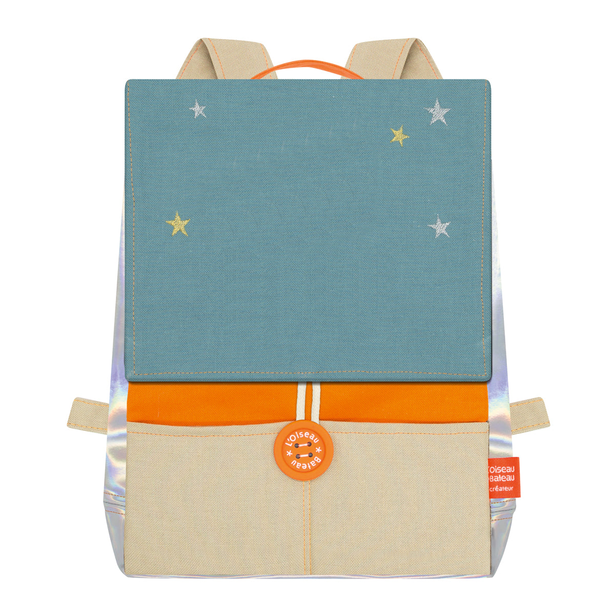 Personalized Astro children's backpack - Orange and Ocean