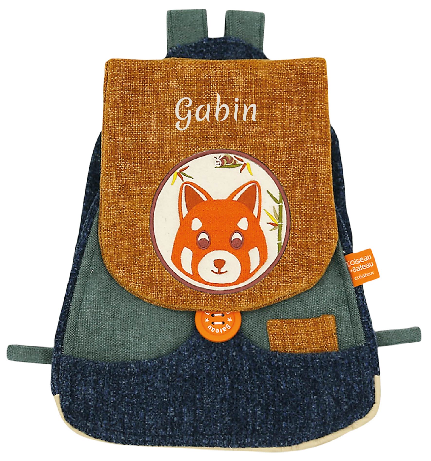 Sac à dos personnalisé enfant - Panda Roux