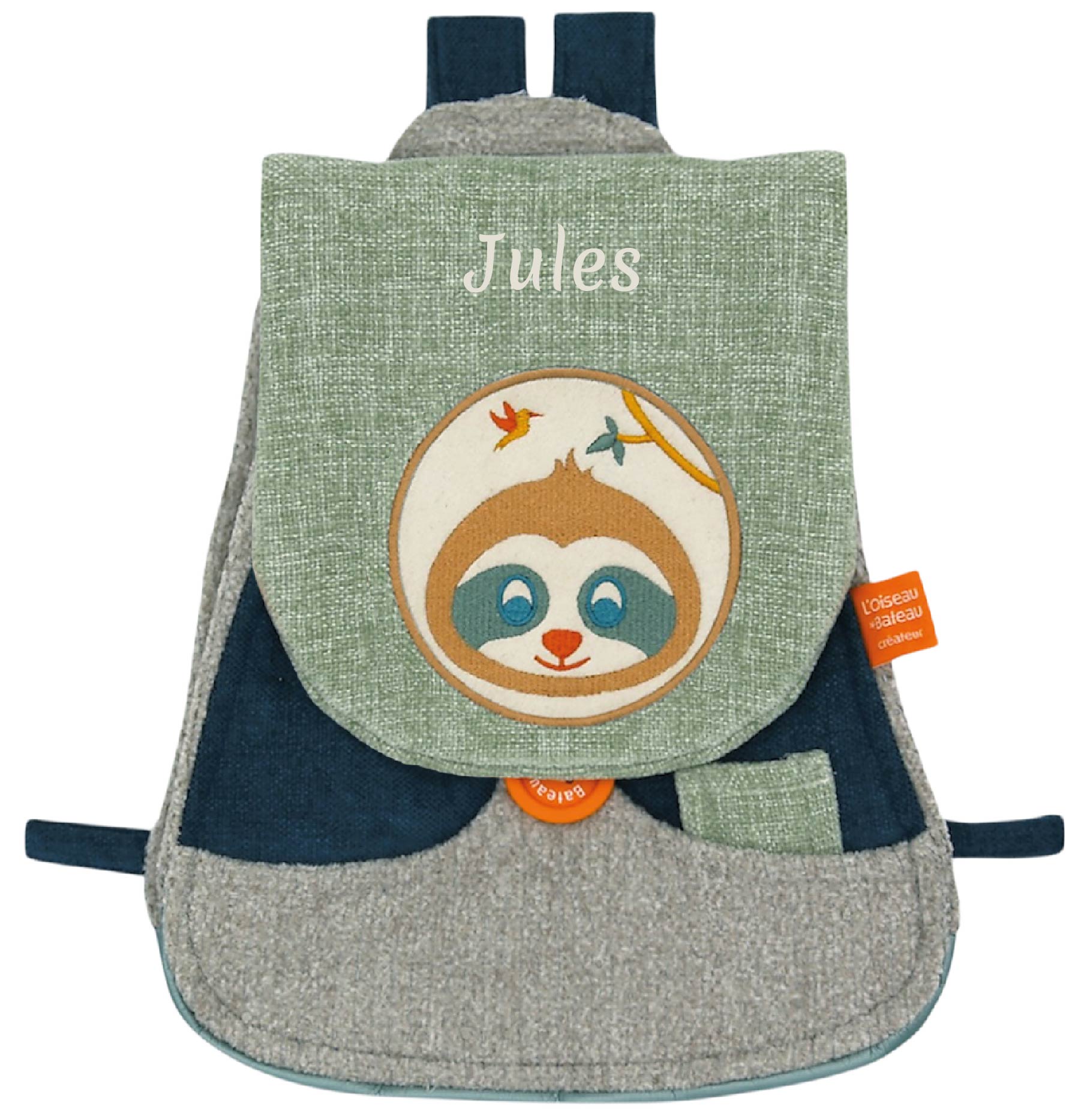 Sac à dos personnalisé enfant - Paresseux Châtaigne