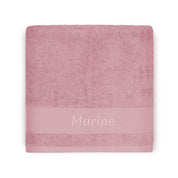 serviette enfant, serviette enfant personnalisee, serviette bebe, serviette bebe personnalise, cadeau de naissance, serviette personnalise, serviette 70 x 140, serviette 50 x 100, 100% coton oeko-tex, serviette absorbante enfant, design français, creation française, marque française, l'oiseau bateau, rose, cygne