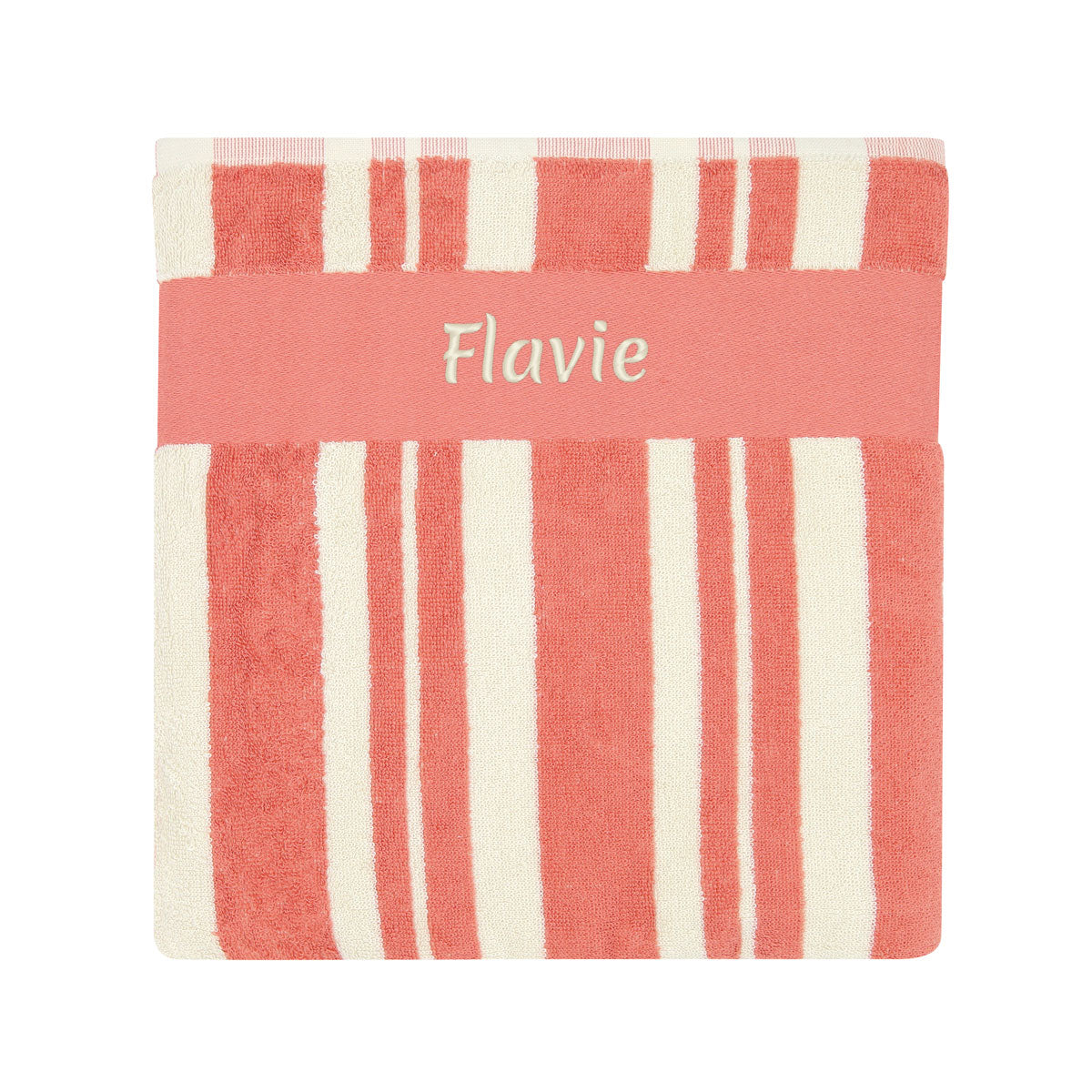 serviette rayee enfant, serviette plage enfant, serviette rayee bebe, serviette plage bebe, serviette raye personnalisee, serviette enfant, serviette enfant personnalisee, serviette bebe, serviette bebe personnalise, cadeau de naissance, serviette personnalisee, serviette 70 x 140, 100% coton oeko-tex, serviette absorbante enfant, design français, creation française, marque française, l'oiseau bateau, rose