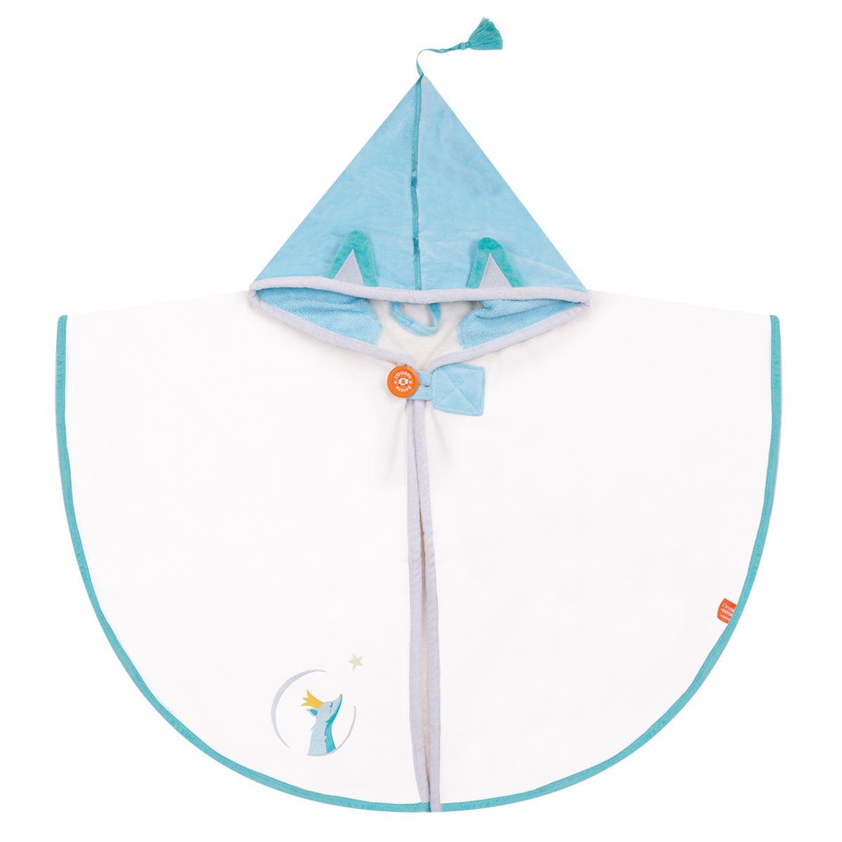 Cape de bain bebe, cape de bain enfant, cape de bain  personnalisee bebe, cape de bain personnalisee enfant,cadeau de naissance, cadeau de naissance personnalise, carre de bain bebe, carre de bain enfant, poncho de bain bebe, poncho de bain enfant, creation française, design français, marque française, l'oiseau bateau, cape de bain ecru, theme renard