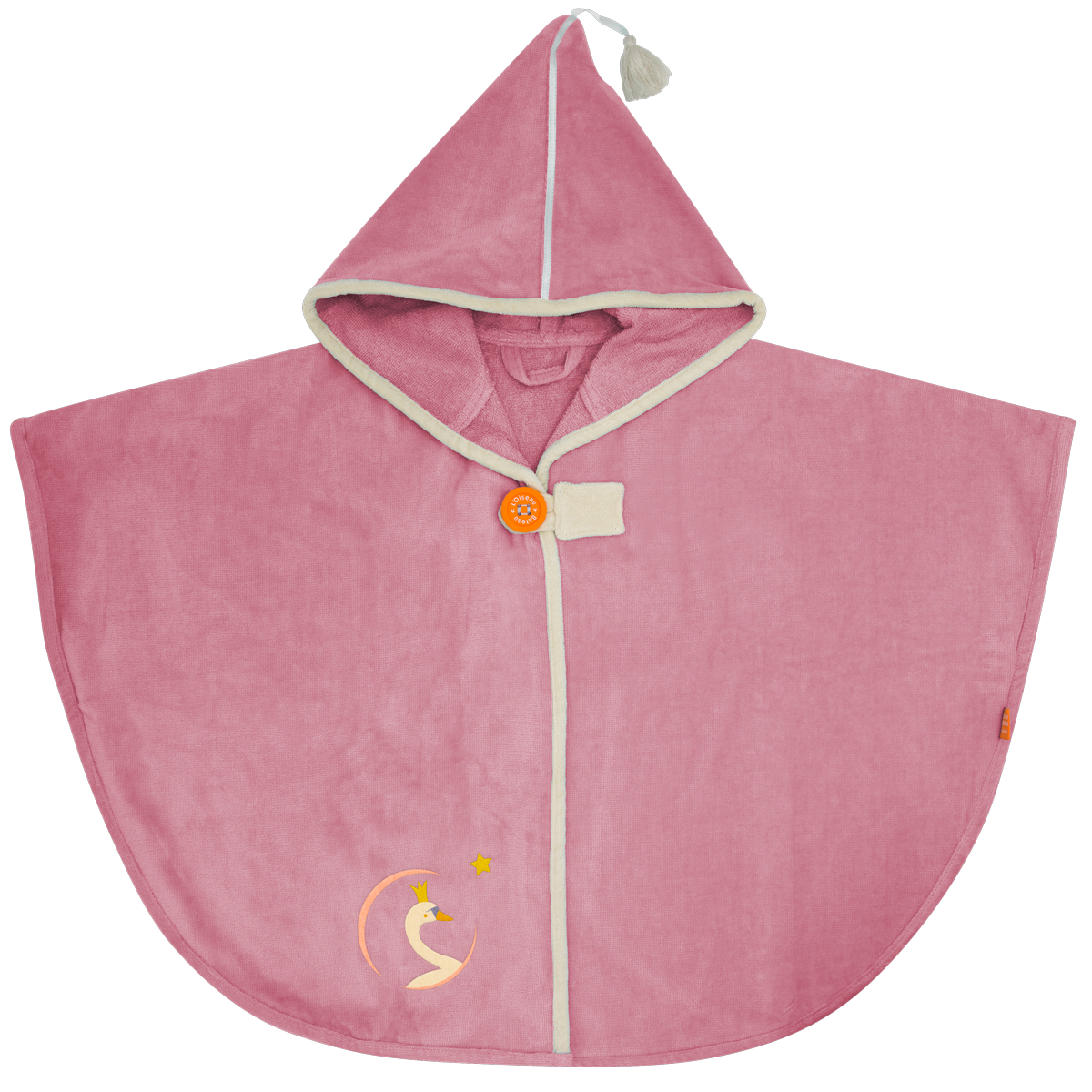 Cape de bain personnalisée - Cygne Vieux Rose