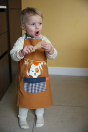 tablier cuisine personnalisé enfant, tablier enfant, tablier de cuisine, tablier personnalisé, tablier de cuisine enfant, tablier de cuisine enfant brodé, tablier fabrication française, tablier de cuisine brodé, tablier cuisine enfant chien, l'oiseau bateau