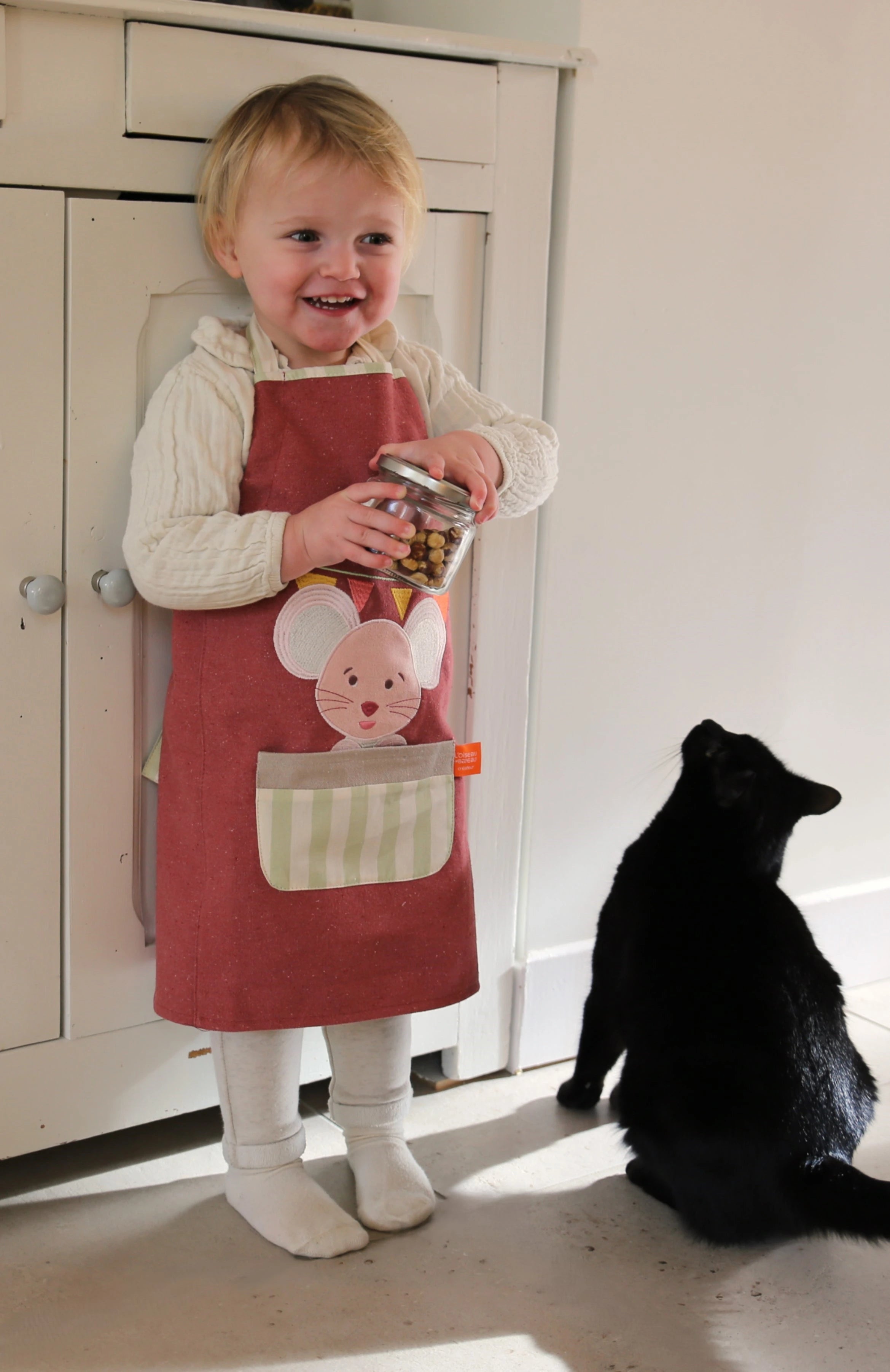 tablier cuisine personnalisé enfant, tablier enfant, tablier de cuisine, tablier personnalisé, tablier de cuisine enfant, tablier de cuisine enfant brodé, tablier fabrication française, tablier de cuisine brodé, tablier cuisine enfant souris, l'oiseau bateau