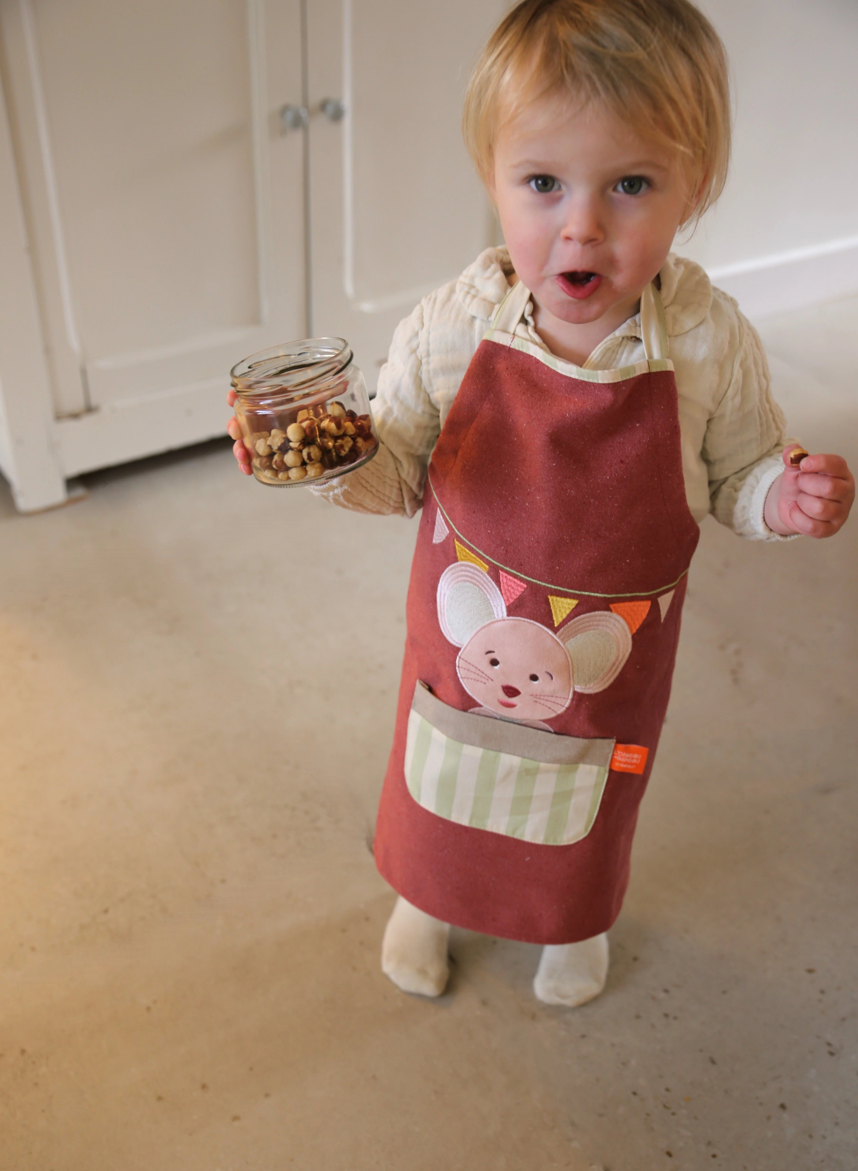 tablier cuisine personnalisé enfant, tablier enfant, tablier de cuisine, tablier personnalisé, tablier de cuisine enfant, tablier de cuisine enfant brodé, tablier fabrication française, tablier de cuisine brodé, tablier cuisine enfant souris, l'oiseau bateau