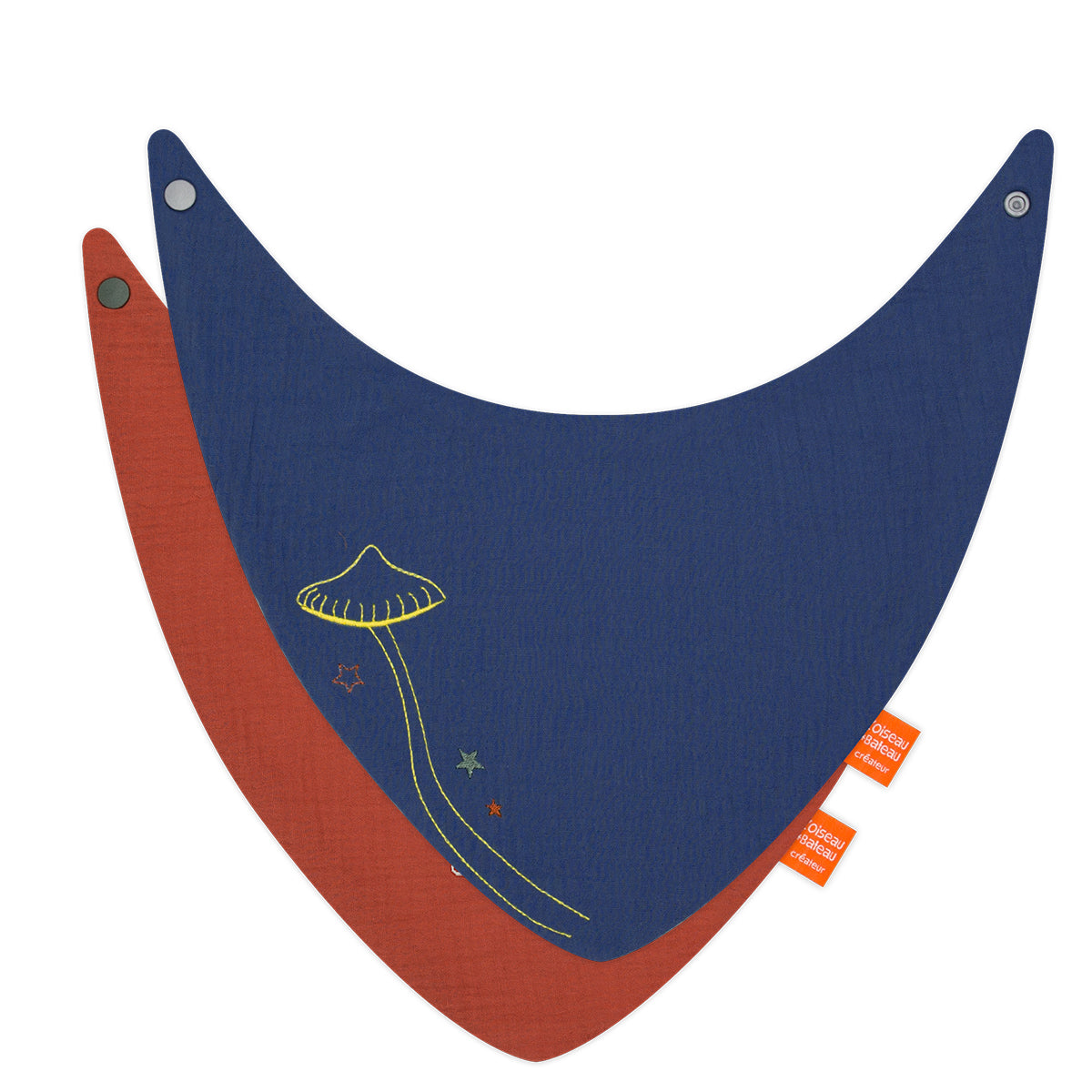 idée bavoir bebe, bavoir personnalise, bavoir brode au prenom, bavoir bebe en gaze de coton, bavoir bandana, idee cadeau naissance, design français, marque française, l’oiseau bateau.