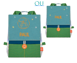 Sac à dos personnalisé enfant Astro - Gauloise et Océan