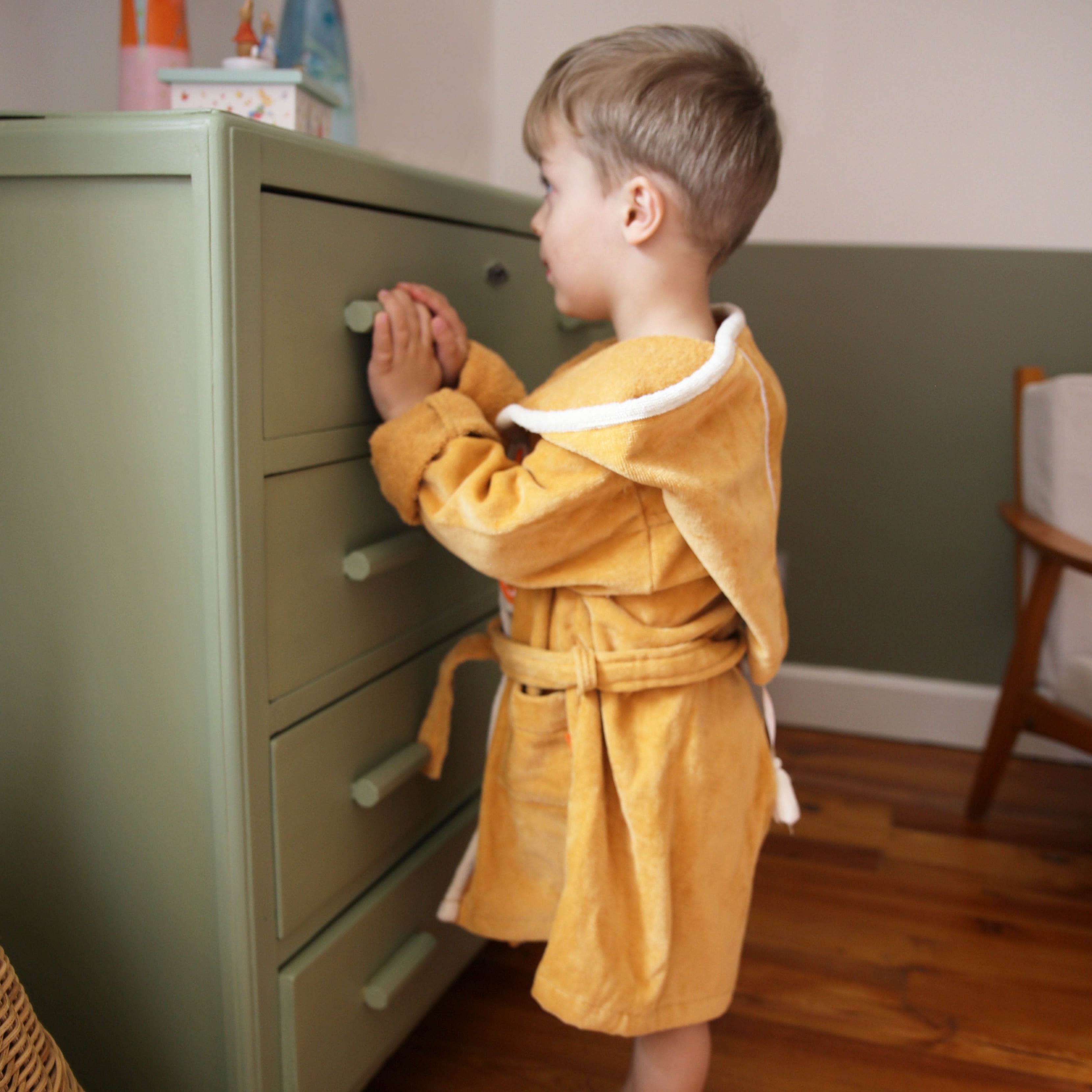 Personalized bathrobe for children - Caramel Cat