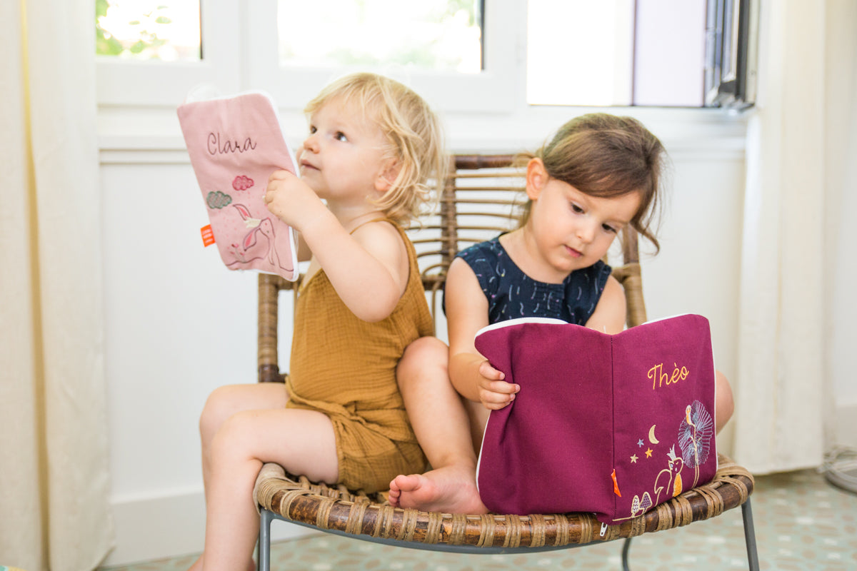 idee protege carnet de sante bebe, protege carnet de sante personnalise, theme lapin  couleur rose poudre, tissus 100% coton oeko tex, cadeau de naissance personnalisé, cadeau de naissance original, design français, marque française, l'oiseau bateau.