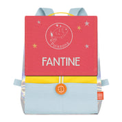 Personalized Astro children's backpack - Mustard and Grenadine 